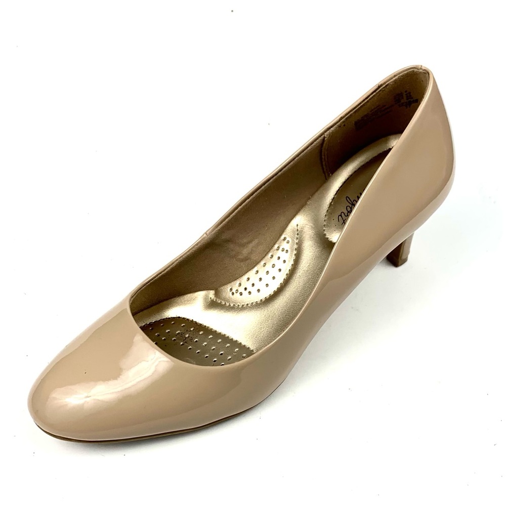 Dexflex Comfort Women’s Nude Patent Leather Pumps Size 8